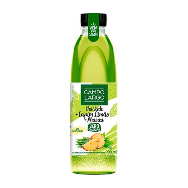 Chá Verde Capim Limão E Abacaxi Campo Largo Garrafa 900ml