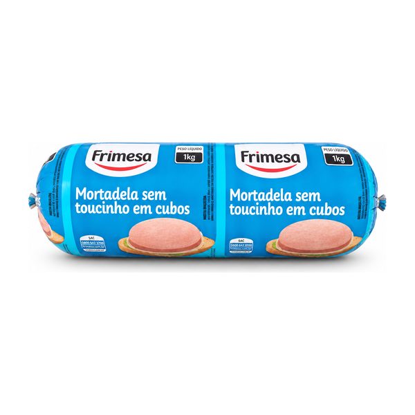 Mortadela sem toucinho em cubos