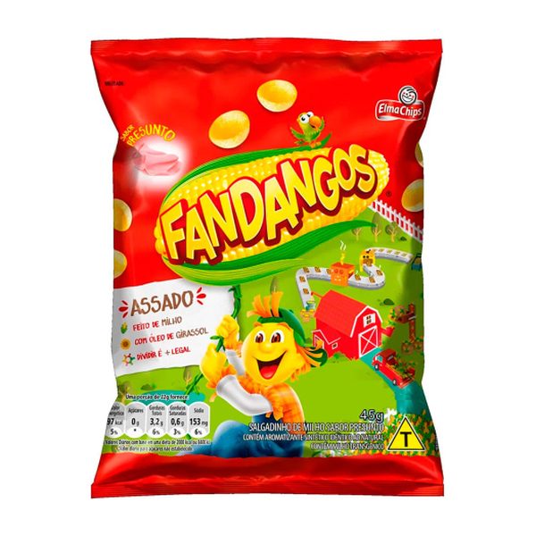 Salgadinho De Milho Presunto Elma Chips Fandangos Pacote 45g