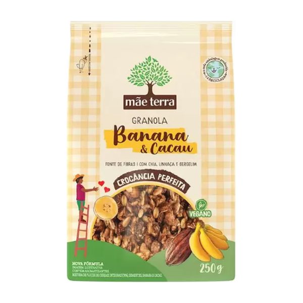 Granola Banana E Cacau Mãe Terra Pacote 250g
