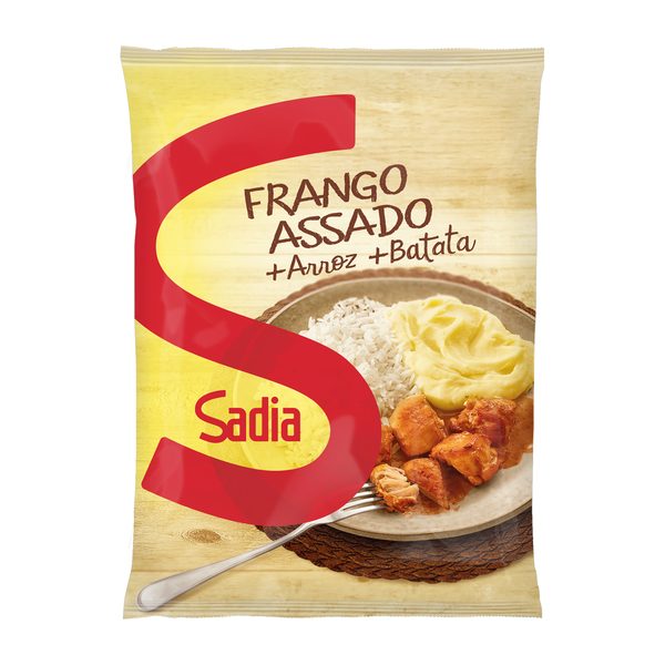Prato Frango Assado Arroz Purê de Batata