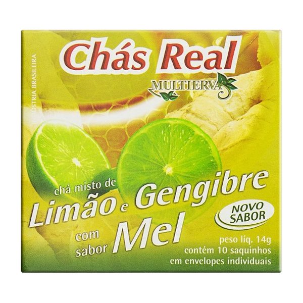 Chá Misto de Limão e Gengibre com Sabor Mel