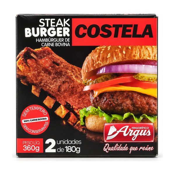 Steak Burger Costela Hambúrguer de Carne Bovina